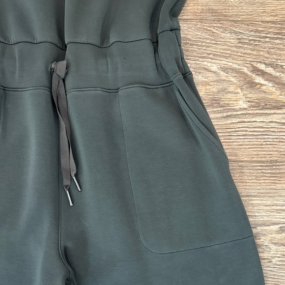 SPANX Air Essentials Sleeveless Wide Leg Pants Olive Jumpsuit Size 1X Petite - Picture 7 of 12